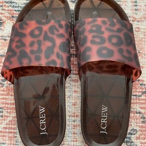 JCREW Tortoise Jelly Slides